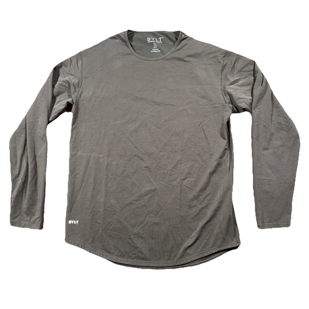 BYLT Premium Basics Lux Long Sleeve T Shirt Men's Size XL Brown